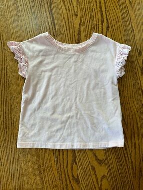 2t Toddler Girls Pink Eyelet Flutter Sleeve Tee cat & jack